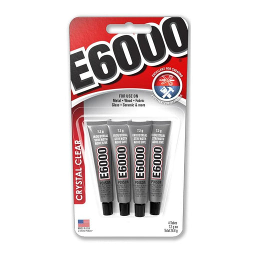 E6000 Crystal Clear Mini Glue Tubes Pack of 4 5.3ML_1