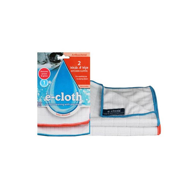 E-Cloth Wash&Wipe Kitchen Cloths Twin Pk_1