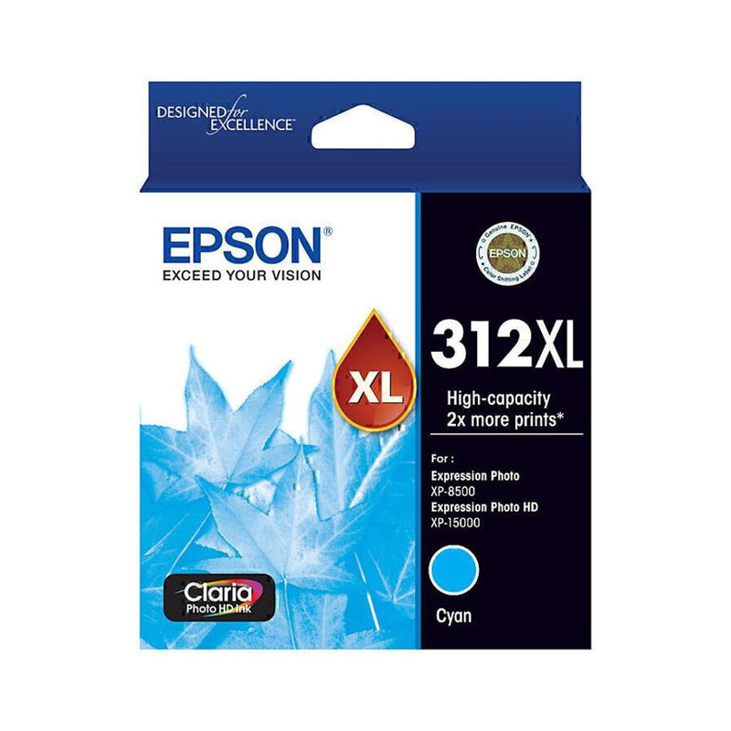Epson 312 High Yield Cyan Ink Cartridge C13T183292_1