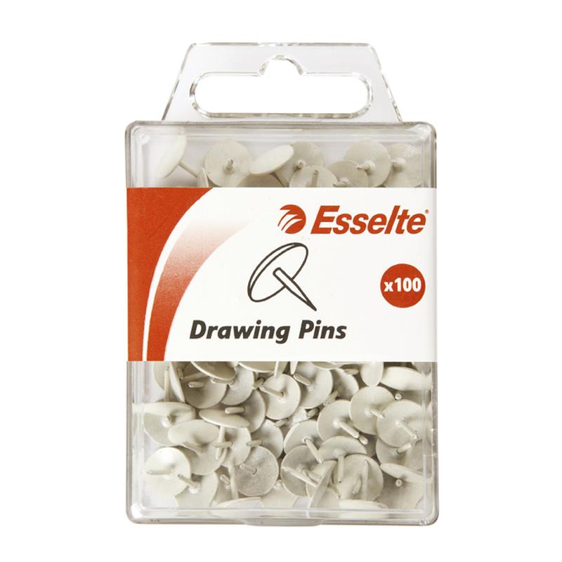 Esselte Pins Drawing Pk100 White 45107_1