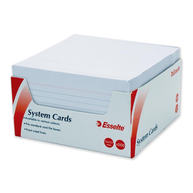 Esselte System Cards 127X76Mm (5X3) White Pack 500 316785_1