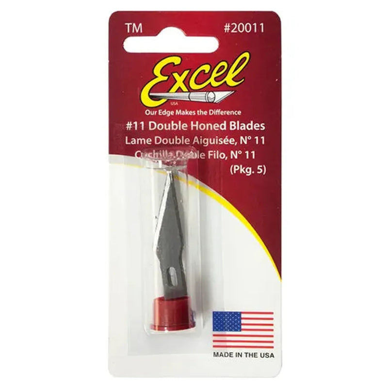 Excel No.11 Double Honed Blades, Carbon Steel, Pack of 5_1