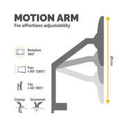 Fellowes Monitor Arm Platinum Single F8043301_4