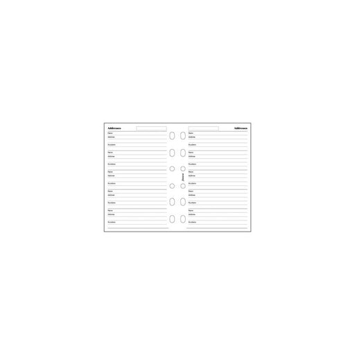 Filofax Organiser Refill Pocket Contacts White F210201_2