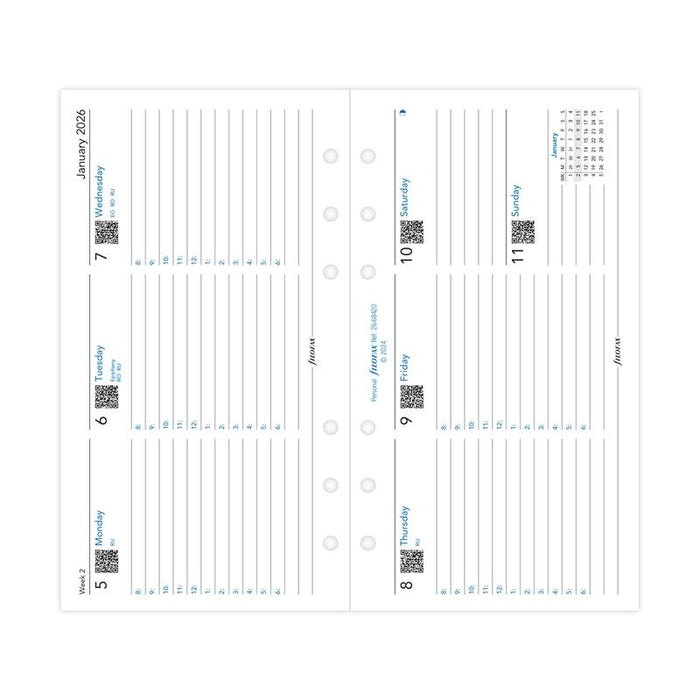 Filofax Refill Classic WTV With Appts Landscape Personal 2026 1001667_2