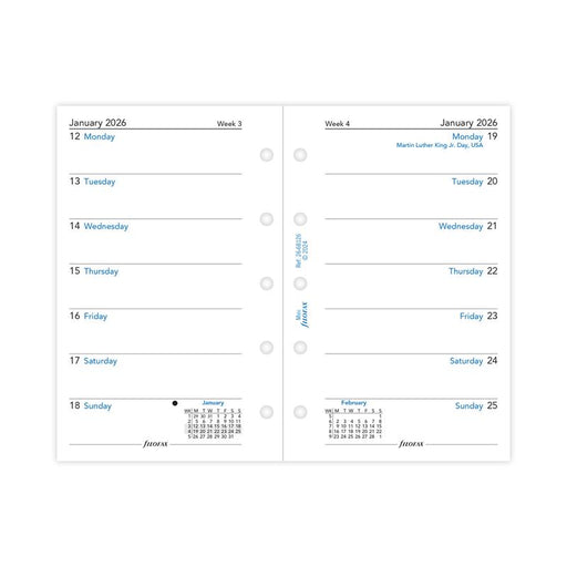 Filofax Refill Classic Week Per Page Mini 2026 1001656_2