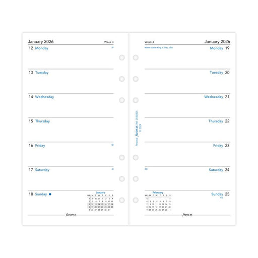Filofax Refill Classic Week Per Page Personal 2026 1001670_2
