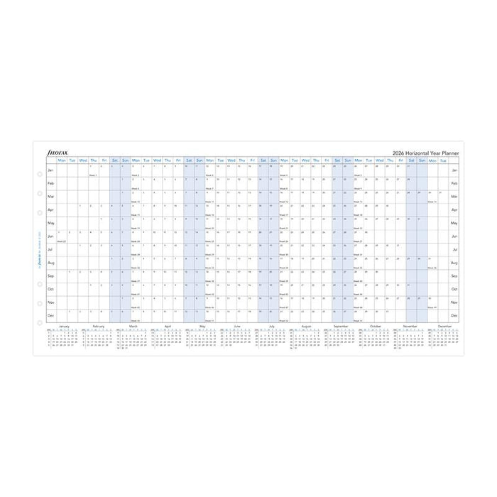 Filofax Refill Year Planner Horizontal A5 2026 1001673_2