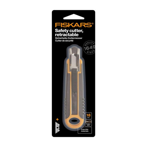 Fiskars 18mm Safety Knife FK1393C - Self-Retracting Design_2