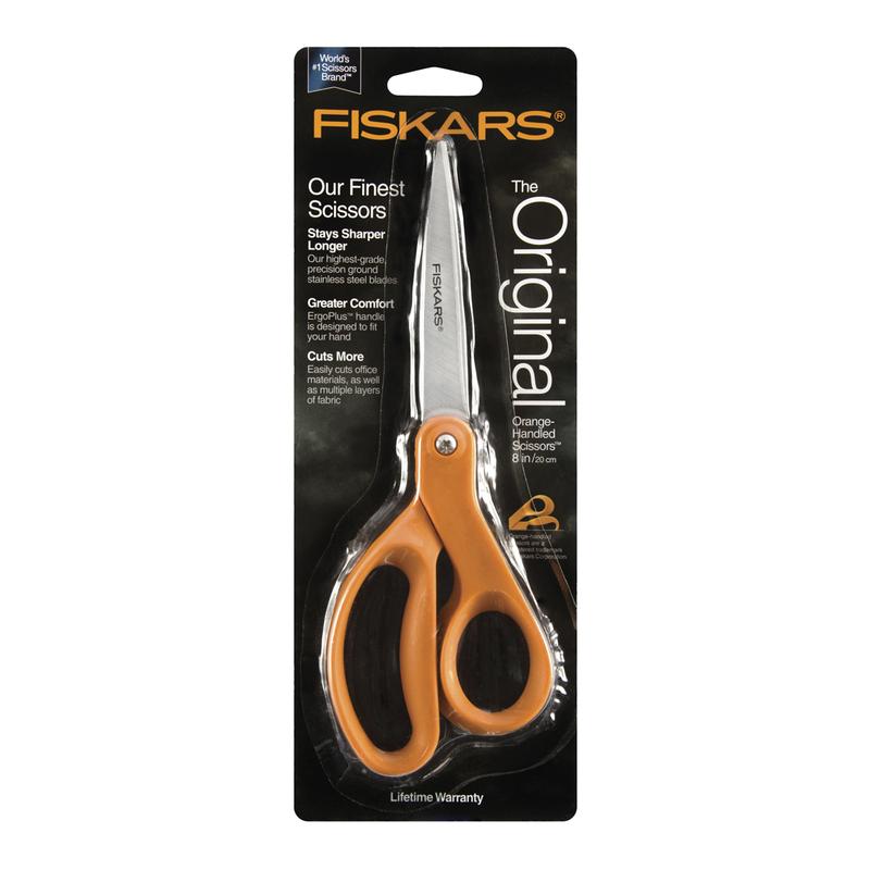 Fiskars Scissors 8" Orange Handle Straight FK34527097_2