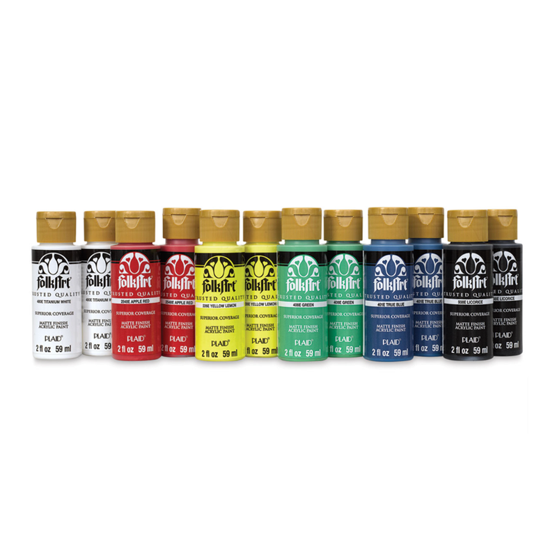 FolkArt Acrylic 59ml Classic Paints - Set of 12, Matte Finish_2