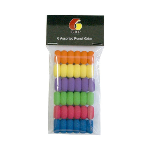 GBP Pencil Grip Assorted, Pack of 6 PG06_1