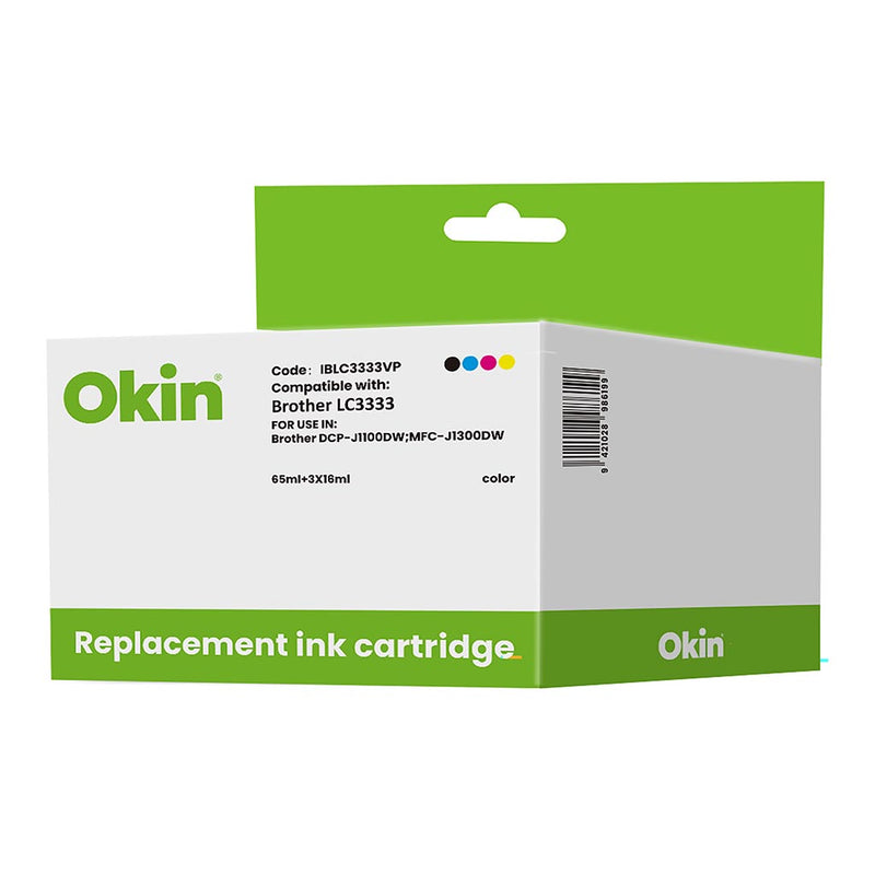 Okin Compatible Brother LC3333 BCMY Ink Value Pack