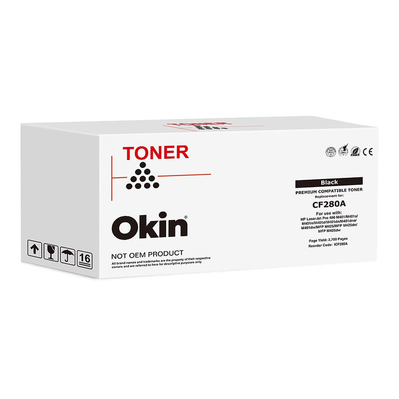 Okin Compatible HP CF280A Black Toner Cartridge