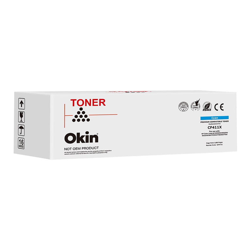 Okin Compatible HP CF411X Cyan Toner Cartridge (410X)