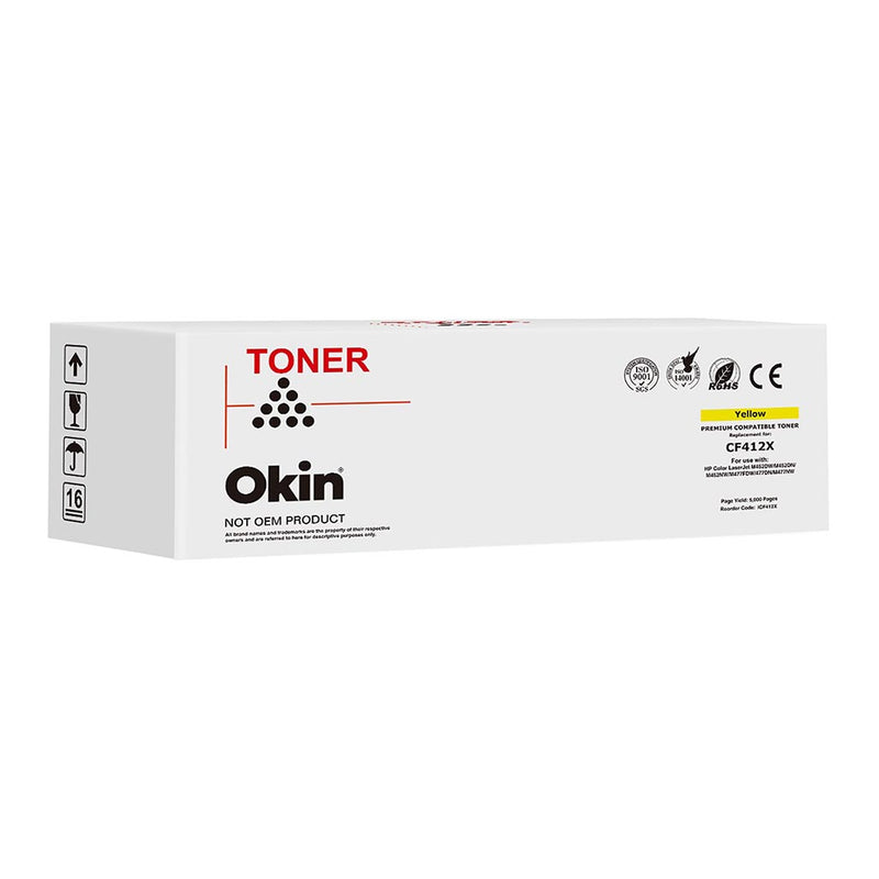 Okin Compatible HP CF412X Yellow Toner Cartridge (410X)