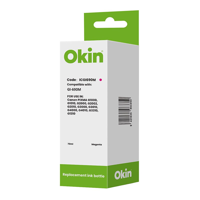 Okin Magenta Ink Bottle 70ml Compatible with Canon GI690