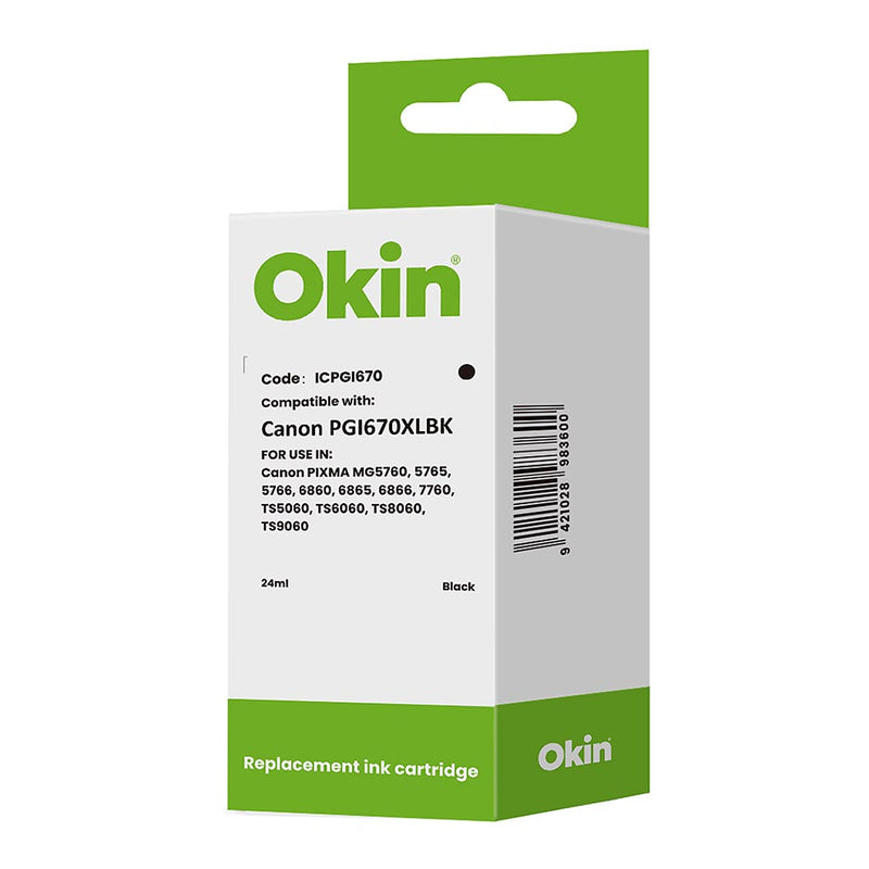 Okin Compatible Canon PGI670XL Black Ink Cartridge