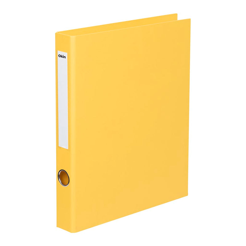 Okin Ringbinder Linen A4 2D 26mm Yellow