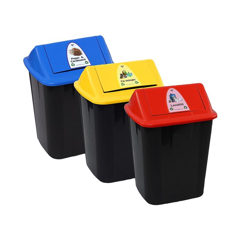 Italplast Waste Separation Bin 32L Bundle of 3 I184KIT3_1