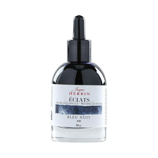 Jacques Herbin Eclats Watercolour Ink 420 Midnight Blue 50ml C16420T_1
