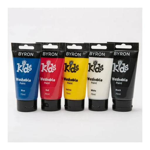 Jasart Byron Kids 75ml Wash Paints Primary Set of 5, Non-Toxic_2