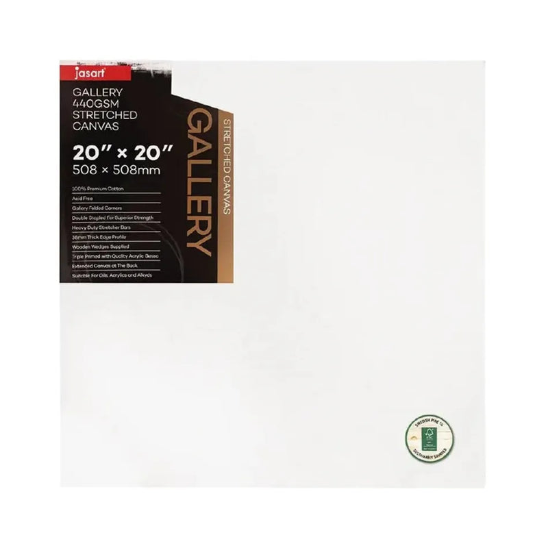 Jasart Gallery 1.5 Inch Thick Edge Canvases Pack of 6 - Size 20X20 INCH_1