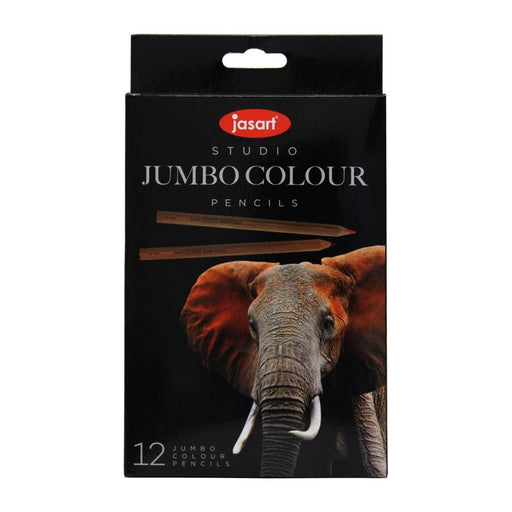 Jasart Studio Jumbo Colour Pencils Pack of 12, 5.0mm Lead_1