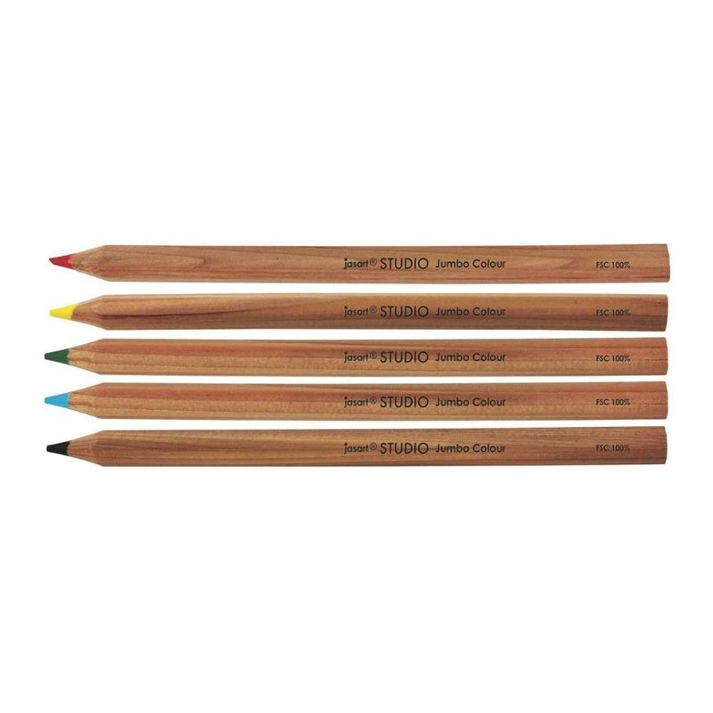 Jasart Studio Jumbo Colour Pencils Pack of 24, 5.0mm Leads_3