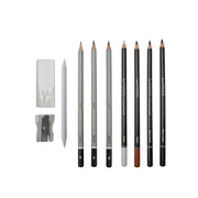 Jasart Studio Sketching & Drawing Set of 10 in Metal Tin_3