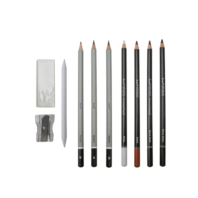 Jasart Studio Sketching & Drawing Set of 10 in Metal Tin_3