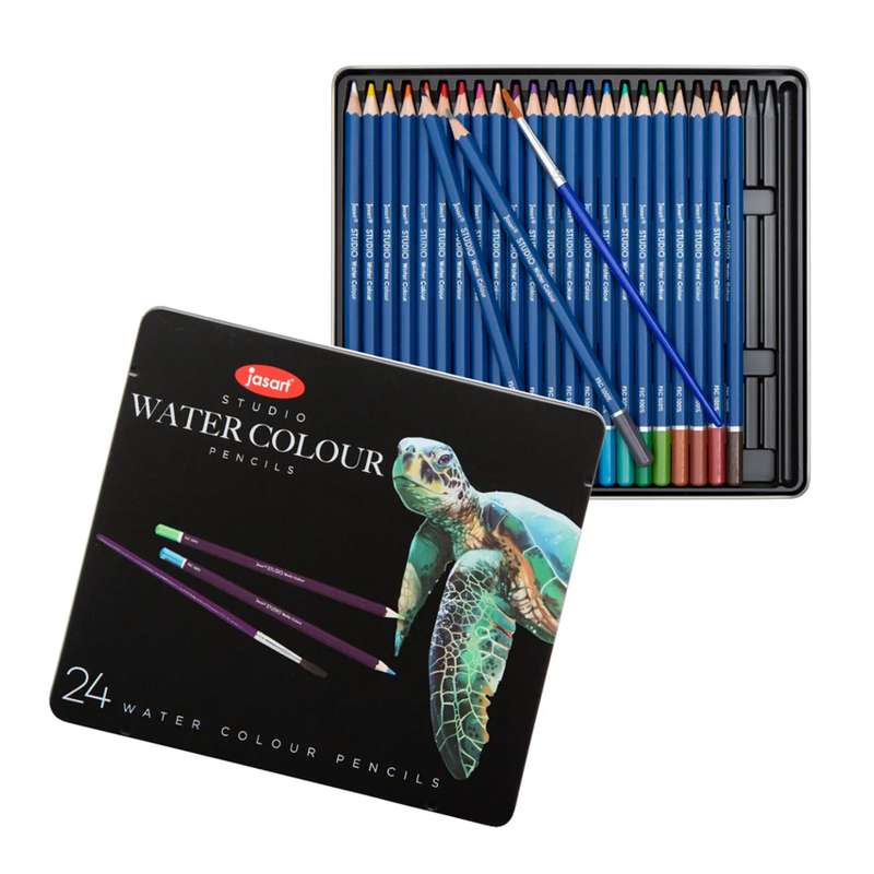 Jasart Studio Watercolour Pencil Set of 24, premium wood_2
