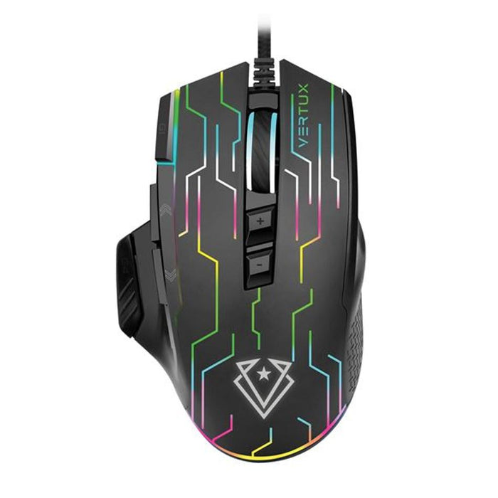 Vertux Stellar Tracking 9 Button Wired Gaming Mouse KRYPTONITE.BLK