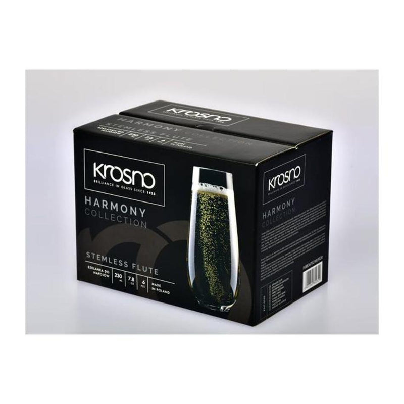Krosno Harmony Stemless Flute 250ML 6 Gift Boxed KR0265_3