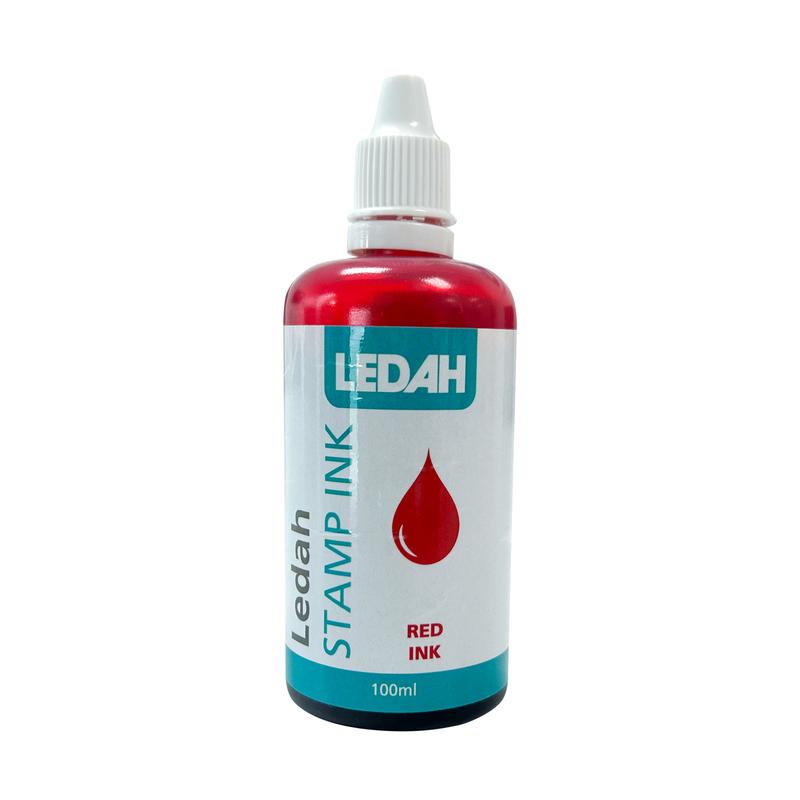 Ledah Stamp Ink 100ml Red L7012R_1