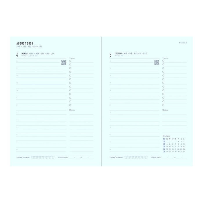 Letts Diary Mid Year A5 Day to Page Conscious Ocean 2025/26 1001319_2