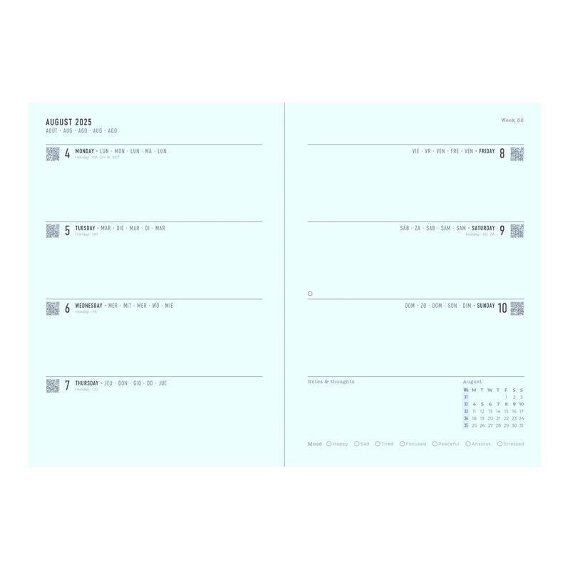 Letts Diary Mid Year A5 Week to View Conscious Clay 2025/26 1001314_2