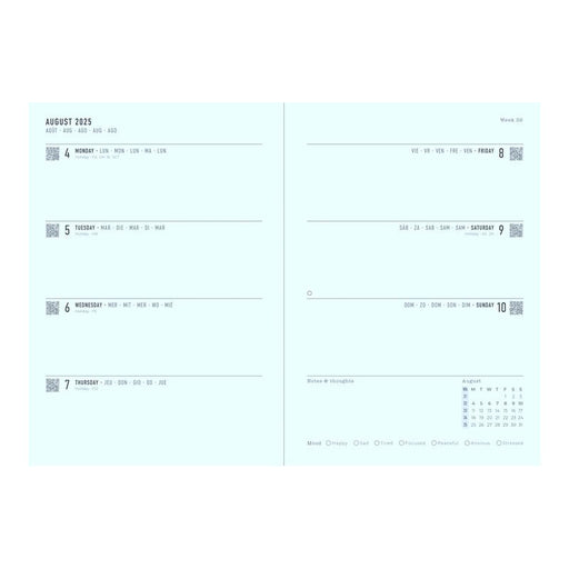 Letts Diary Mid Year A5 Week to View Conscious Rosewater 2025/26 1001316_2