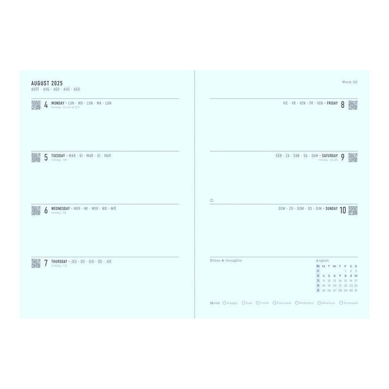 Letts Diary Mid Year A5 Week to View Spring Valley Green 18 Month 2025/26 1001311_2