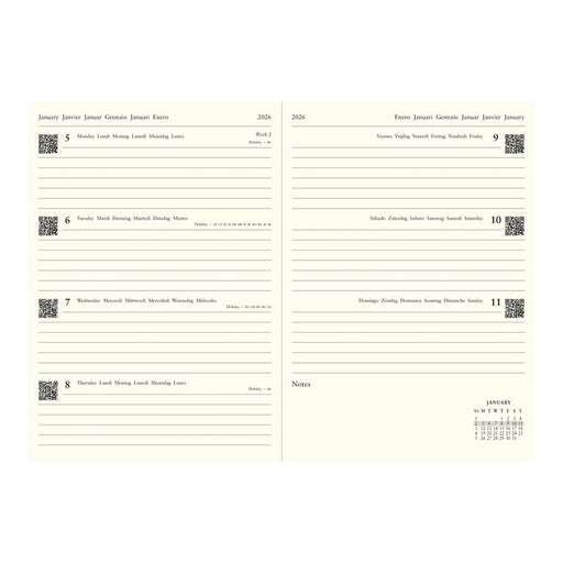 Letts of London Diary Baroque A5 WTV Red 2026 1001598_2