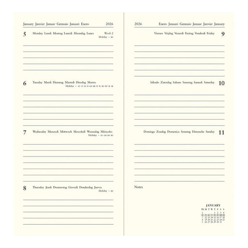 Letts of London Diary Baroque Slim WTV Black 2026 1001619_2