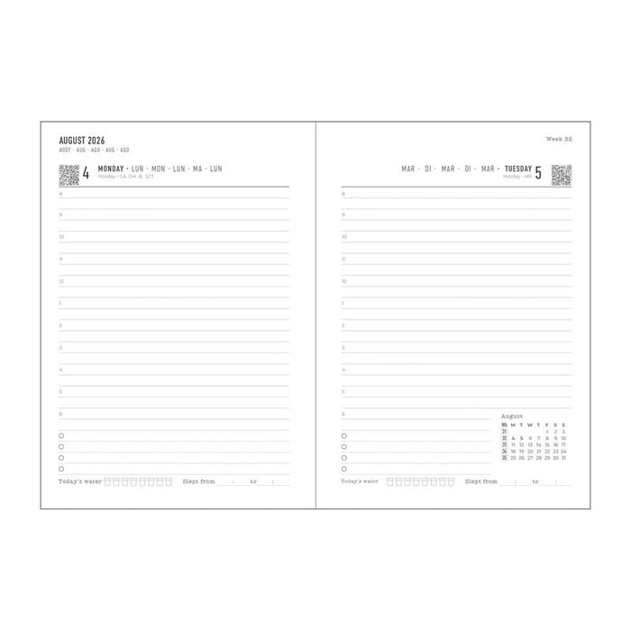 Letts of London Diary Conscious A6 DTP Rosewater 2026 1001613_2