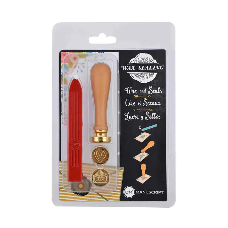 Manuscript Decor Sealing Set Emotion with Red Wax Stick_1