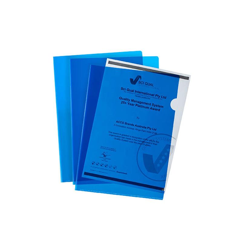 Marbig Letter File A4 Ultra File Blue Pk10 2004201_1
