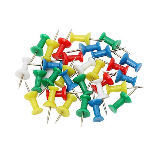 Marbig Push Pins Assorted H/Sell Pk 30 975268_1
