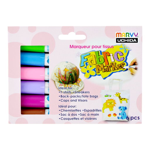 Marvy Fabric Conic Markers Set of 6 - No Ironing Required_1