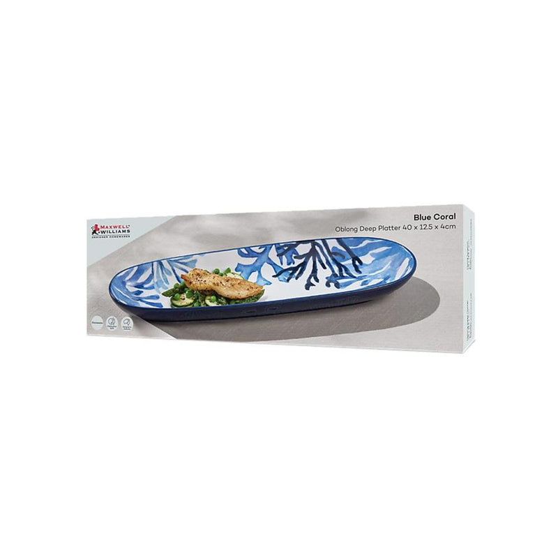 Maxwell & Williams Blue Coral Oblong Deep Platter Gift Boxed DR0580_2