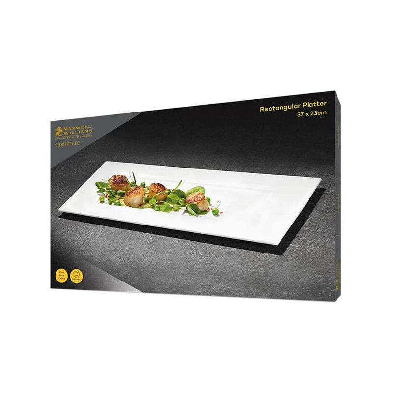 Maxwell & Williams Cashmere Rectangular Platter Gift Boxed White 37x23cm RF0002_3