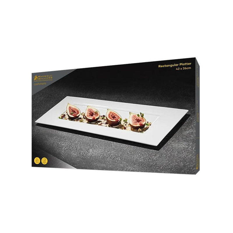 Maxwell & Williams Cashmere Rectangular Platter Gift Boxed White 42x26cm RF0003_3