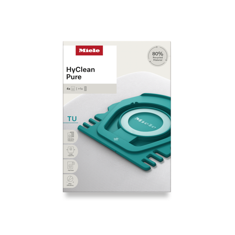 Miele TU HyClean Pure Vacuum Cleaner Bags, 4 Pack_1